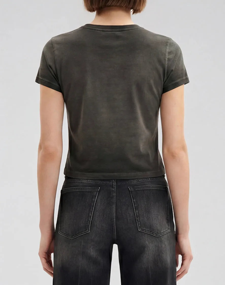 The Shrunken Faded Love T-shirt - Washed Black