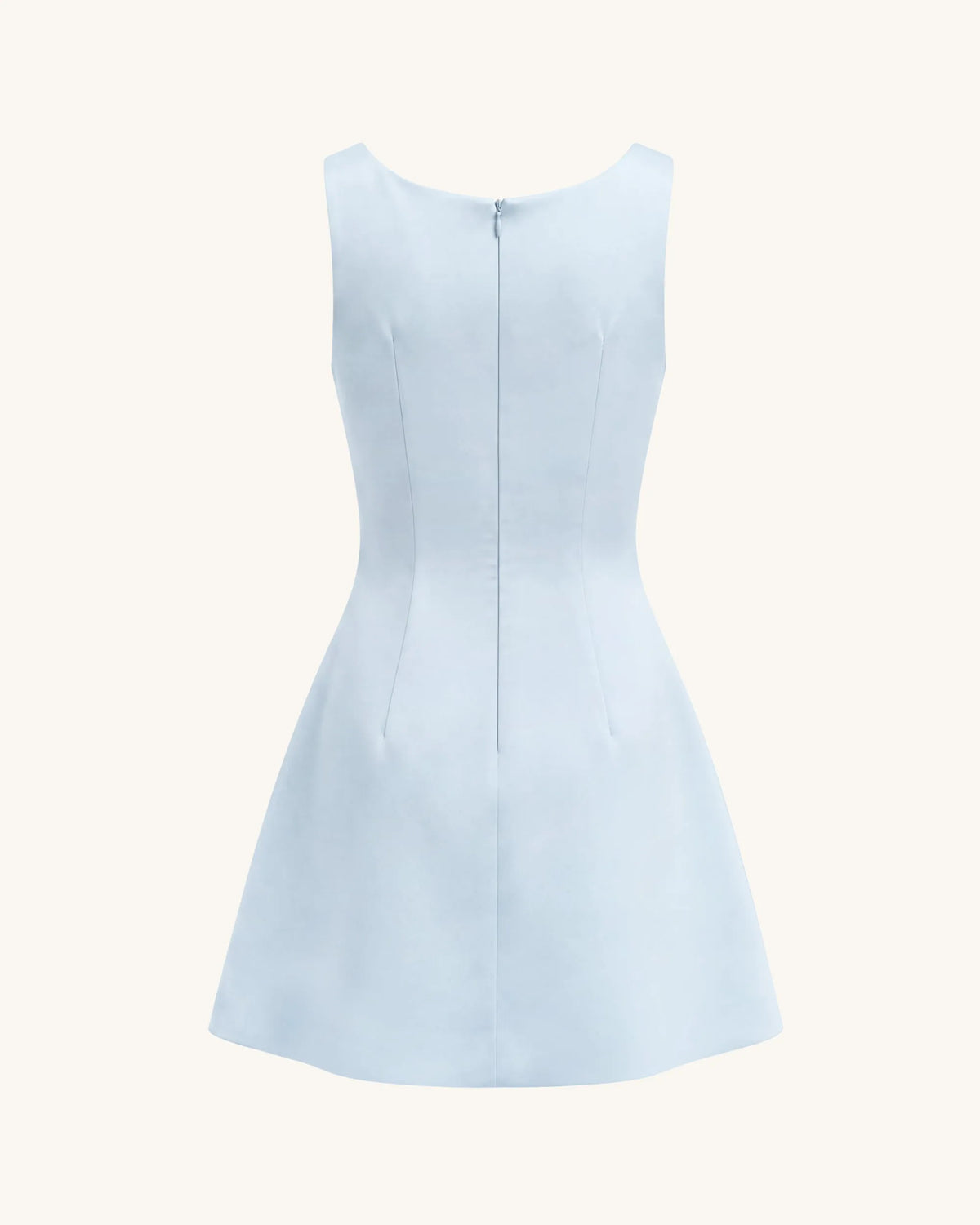 Lily Floral Print Sleeveless A-Line Mini Dress - Light Blue