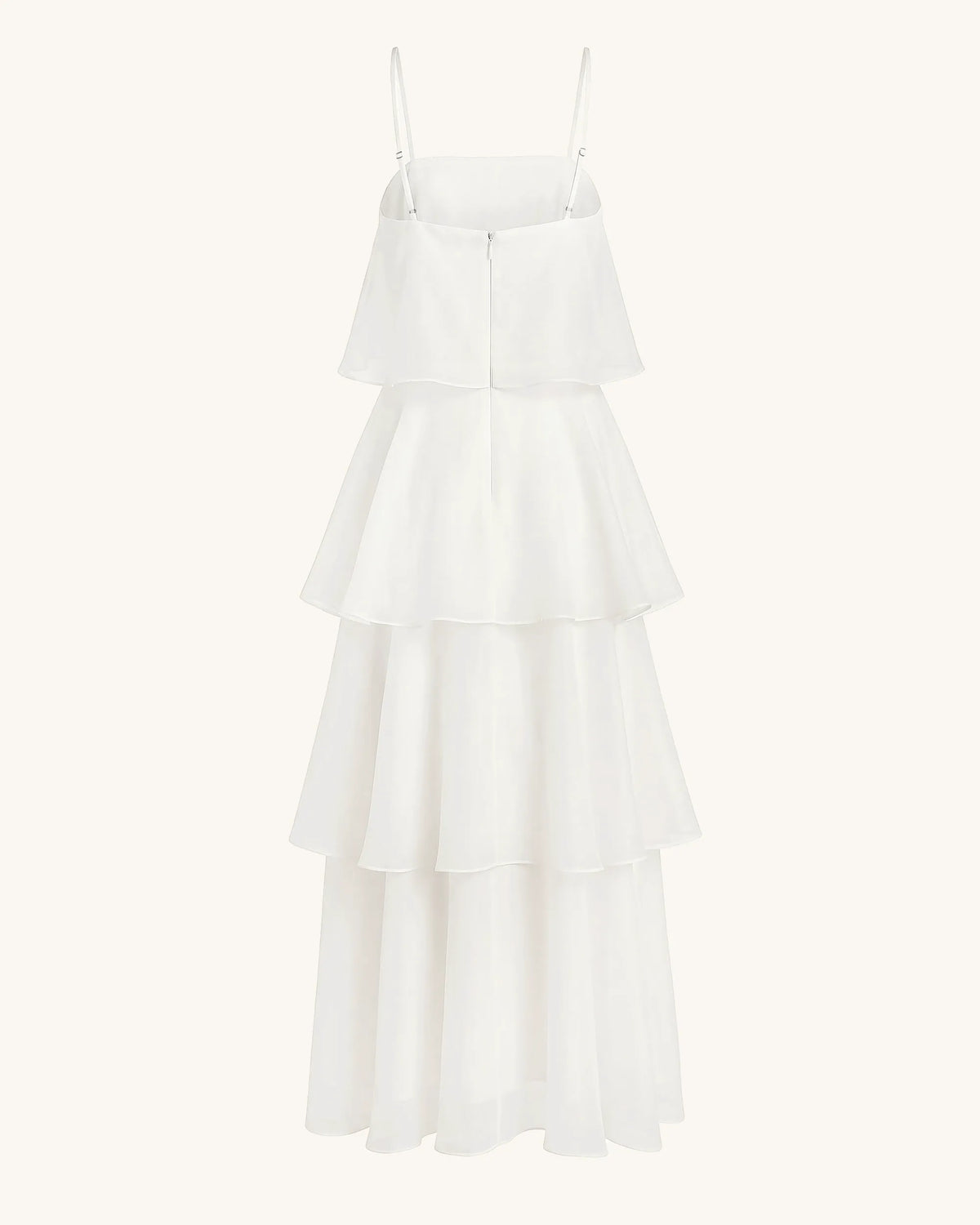 Orchid Embroidered Layered Maxi Dress - White