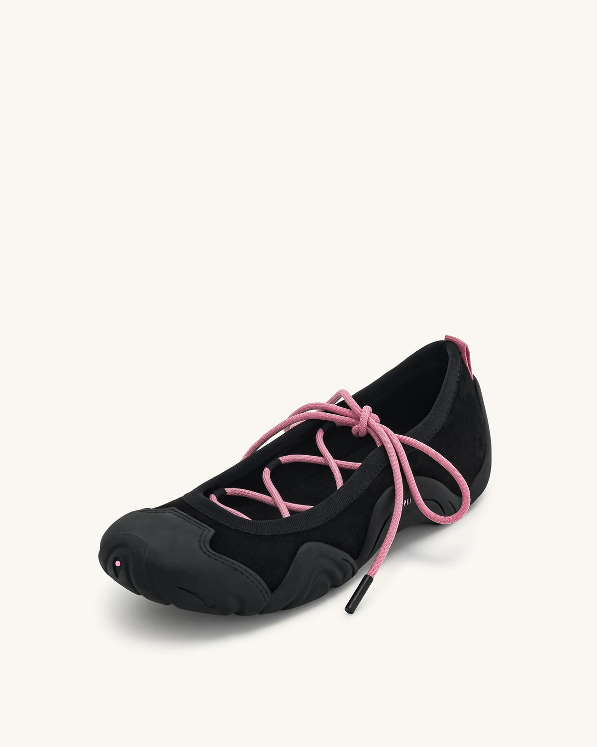 Caitlin Lace-up Ballerina Sneakers - Black