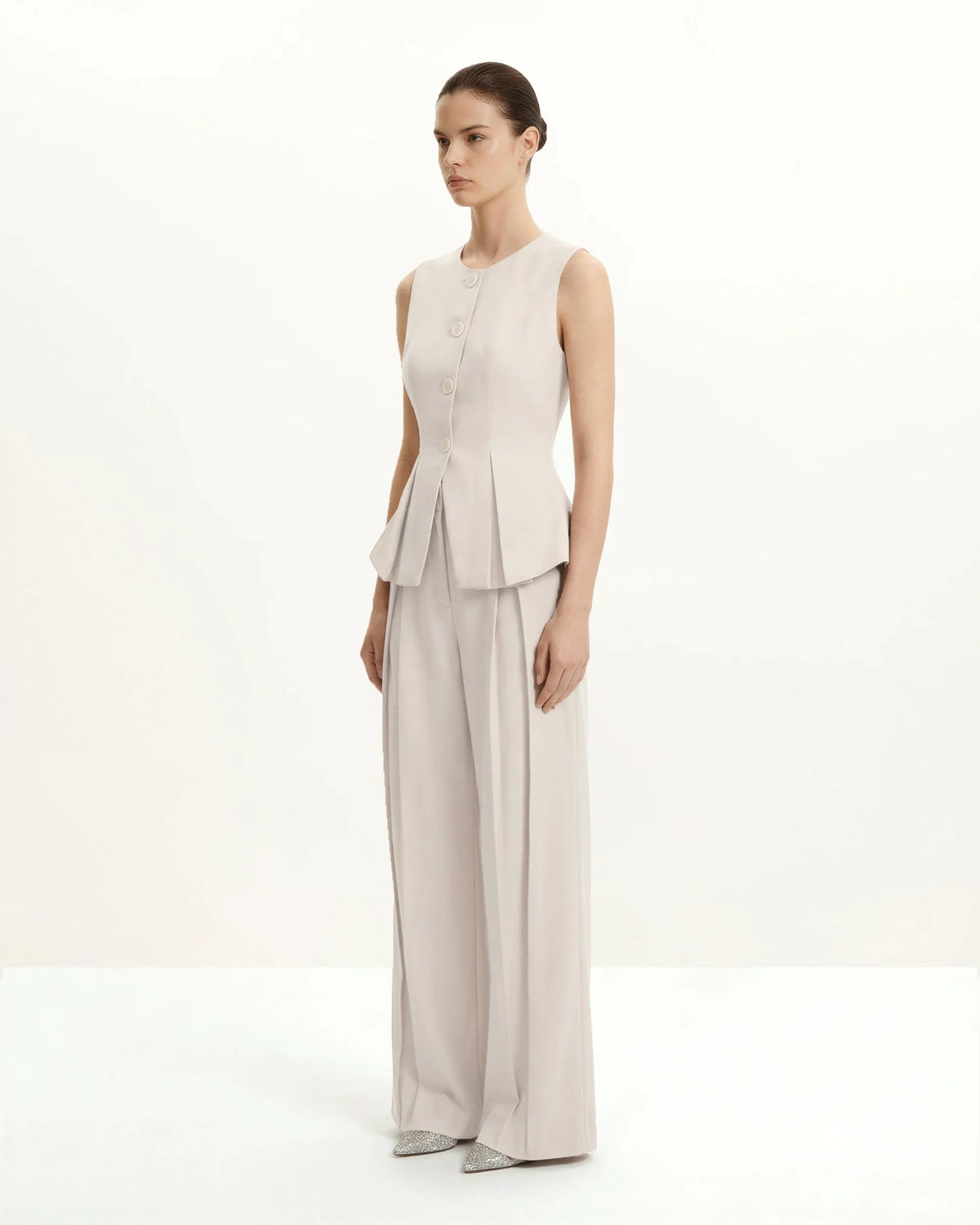 Structured Seam Round - Beige