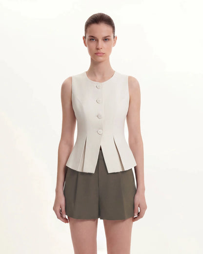 Structured Seam Round - Beige