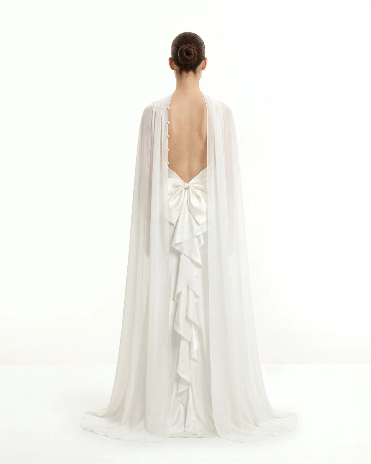 Tulle Cape Shawl - White