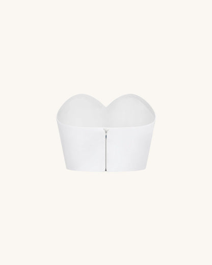 Sweetheart Bustier - White