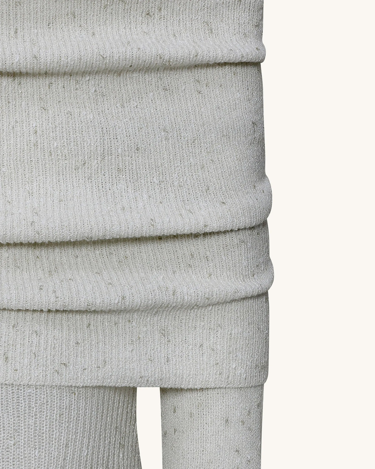 Knit Off-Shoulder Maxi Dress - Cream