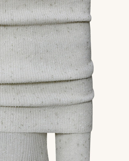 Knit Off-Shoulder Maxi Dress - Cream
