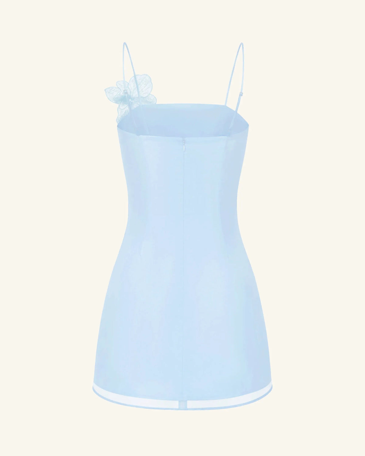 Orchid Appliqué Mini Dress - Blue