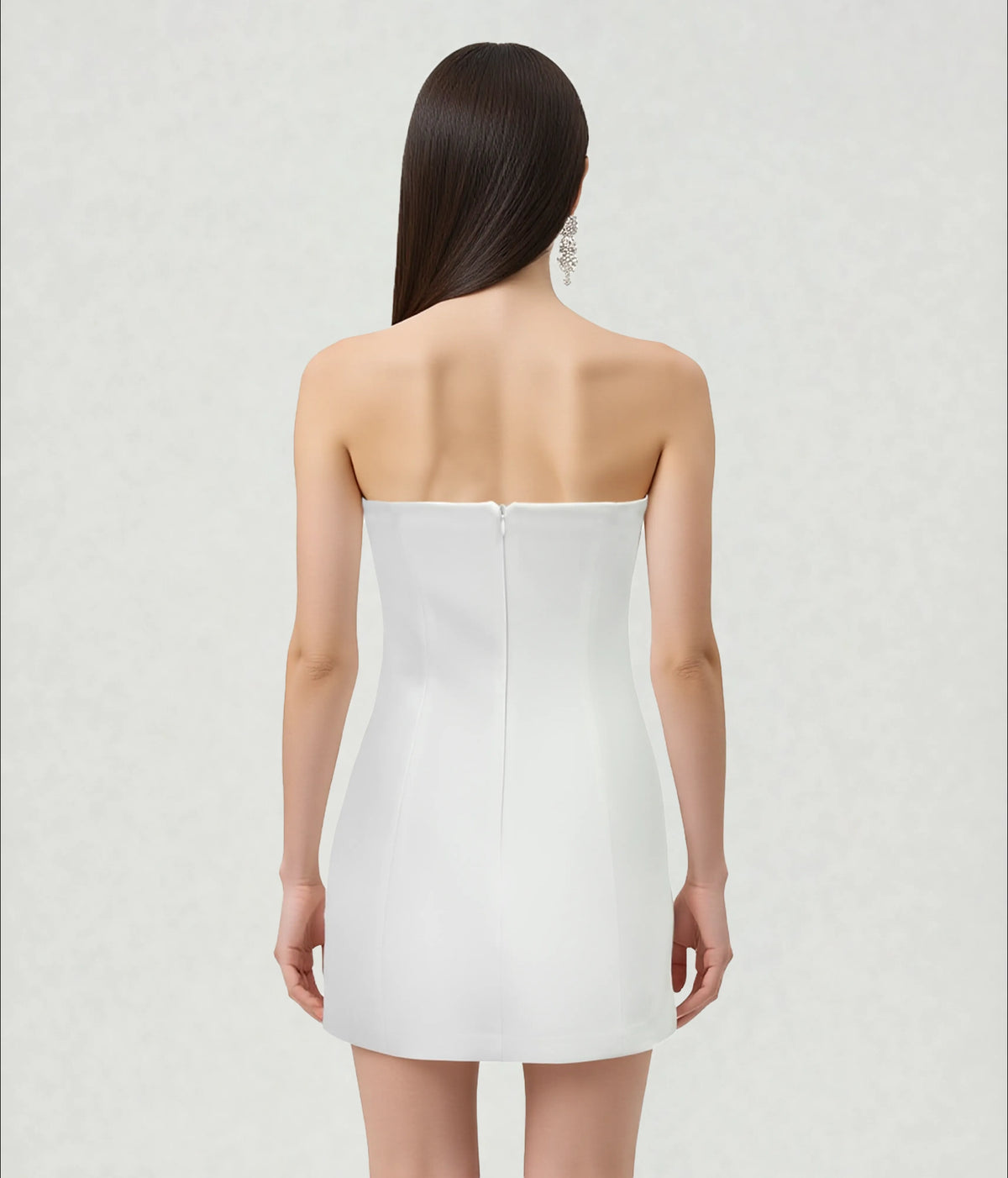 Floral Printed Mini Dress - White