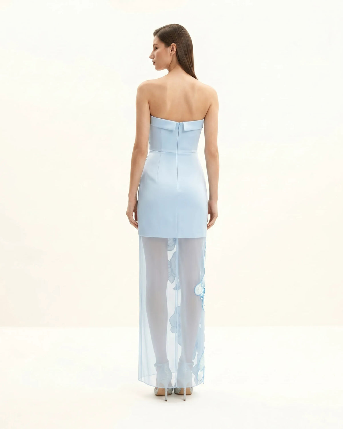 Orchid Embroidered Dress - Light Blue