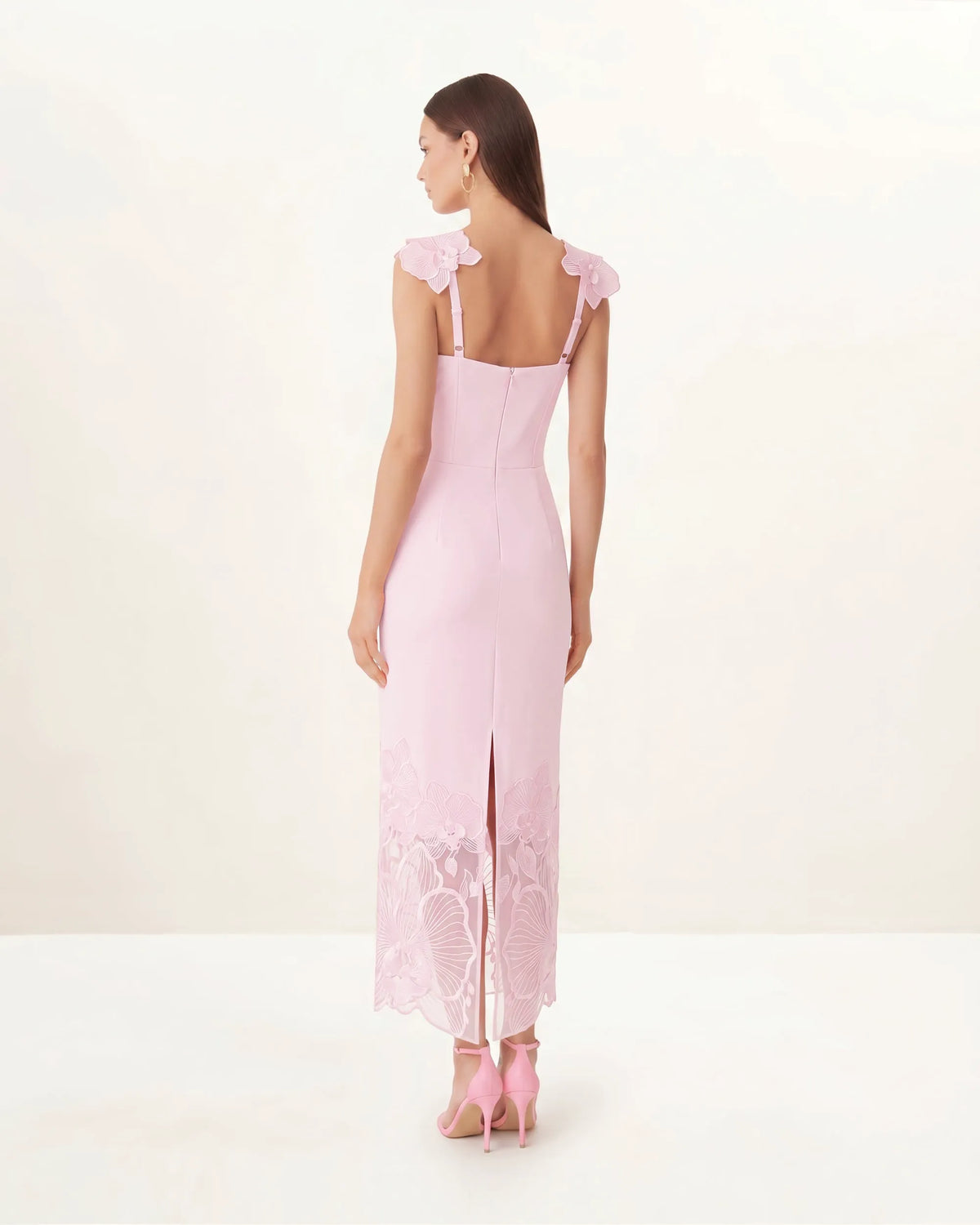Orchid Embroidered Corset Dress - Dusty Rose