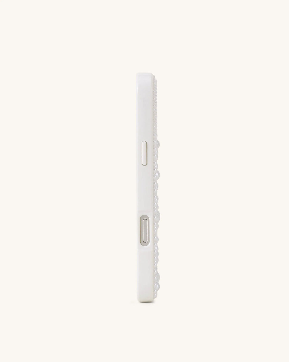 Butterfly Pearl Embellished Phone Case - White