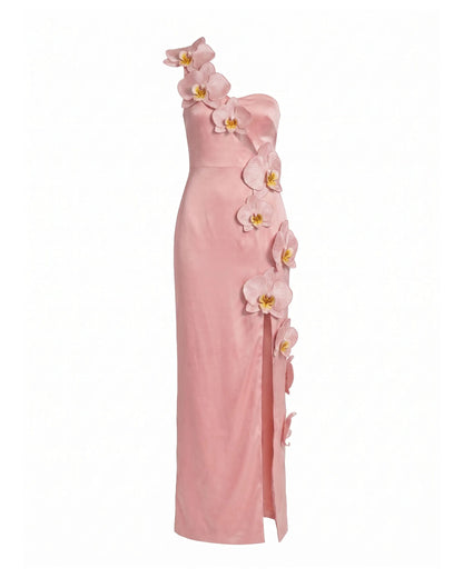Orchid Embellished Cutout Slit Maxi Dress - Blush Pink