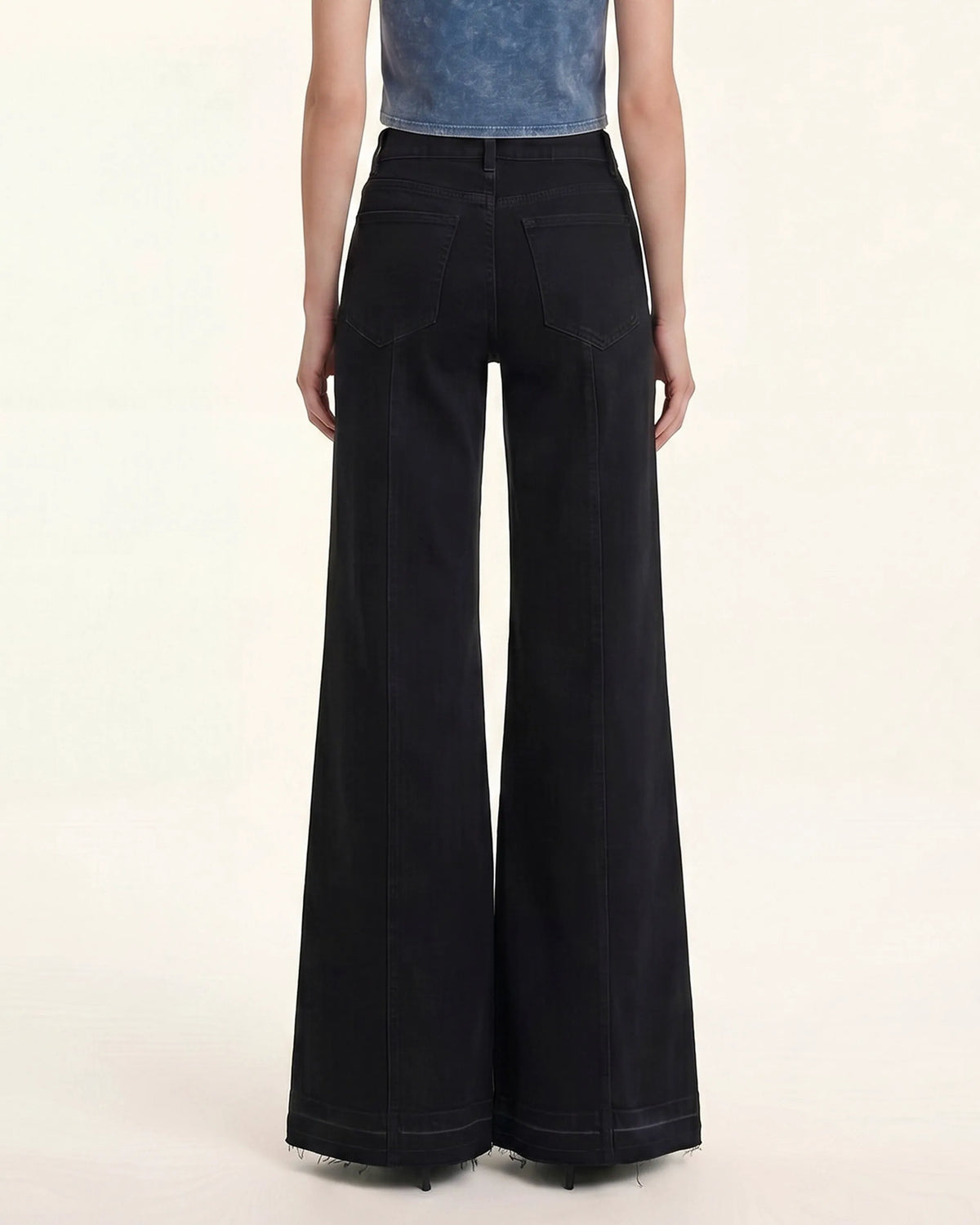 The Troublemaker Multi-Color Rhinestone Split Fray Jeans - Midnight Confessions