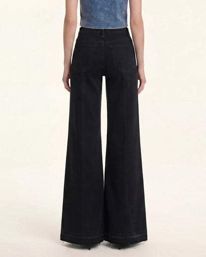The Troublemaker Multi-Color Rhinestone Split Fray Jeans - Midnight Confessions