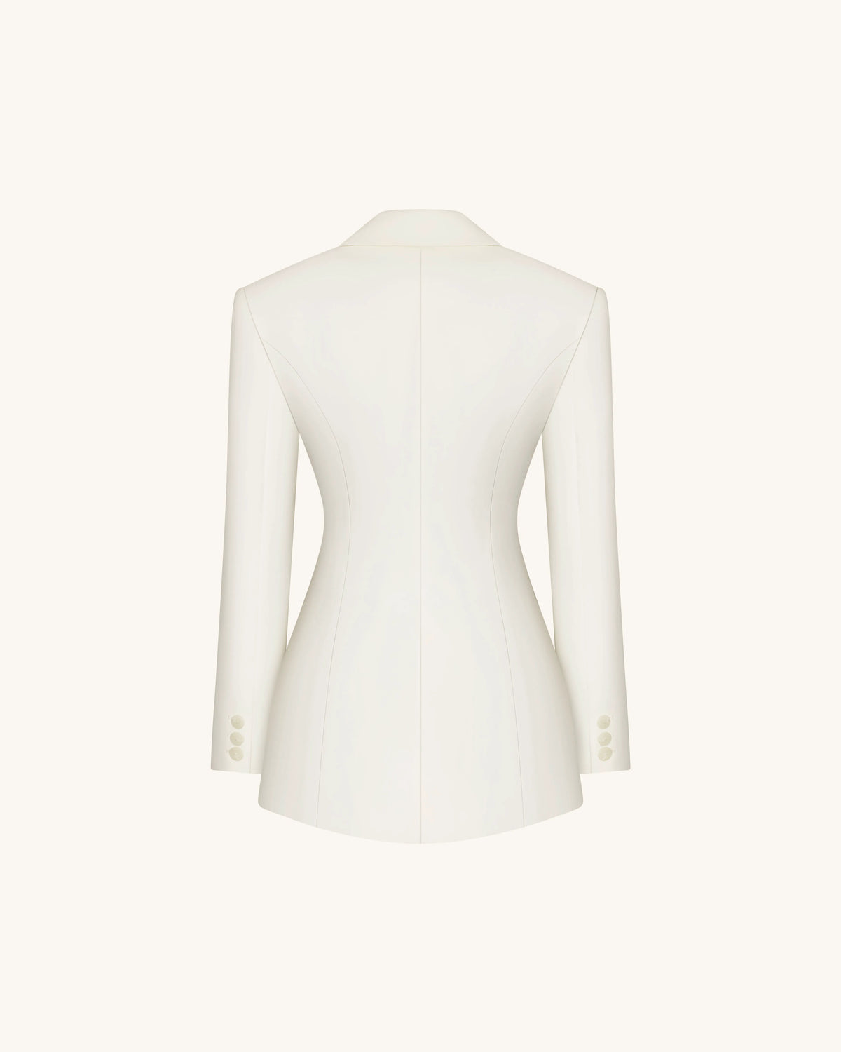Iris Embroidery Hourglass Blazer - White