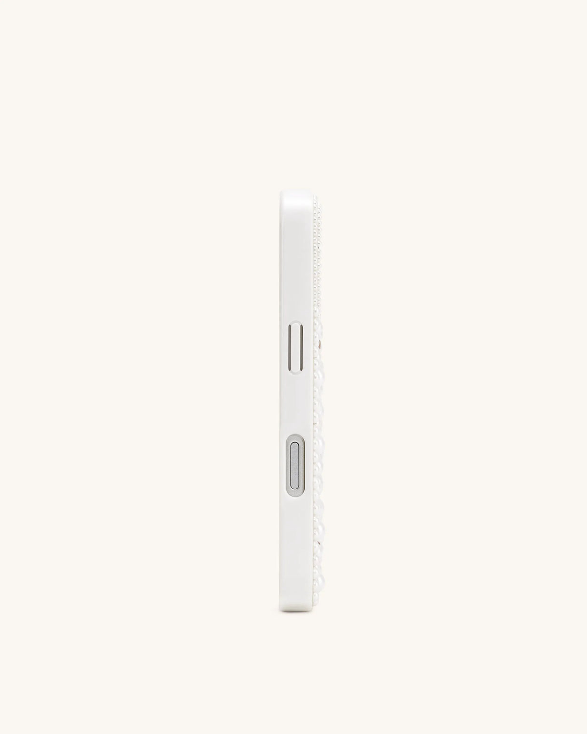 Pearl Embellished Phone Case - White