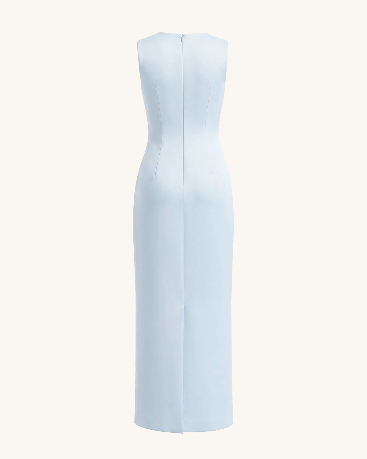 Lily Floral Print Sleeveless Column Maxi Dress - Light Blue