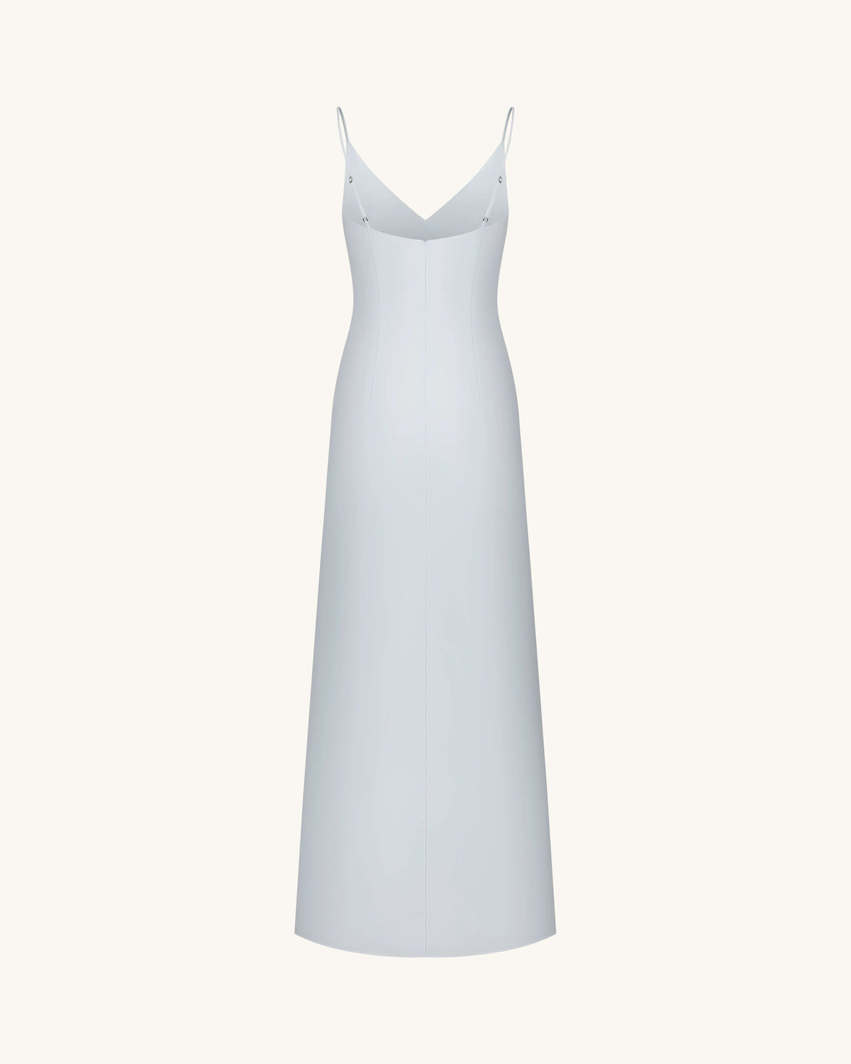 Iris Motif Satin Slip Gown - Light Blue