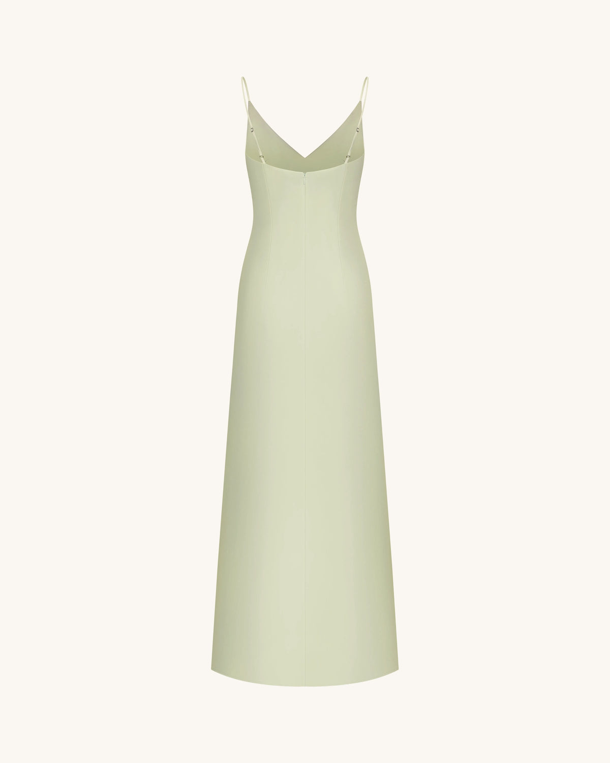 Iris Motif Satin Slip Gown - Light Green/Purple