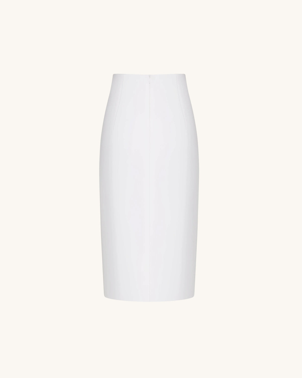 Iris Print High-Waisted Pencil Midi Skirt - White/Purple