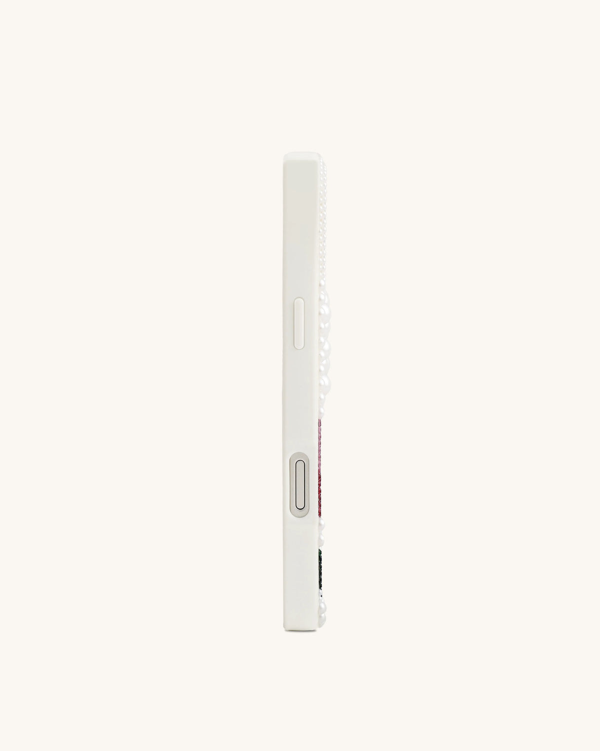 Tulip Faux Pearl Phone Case - White