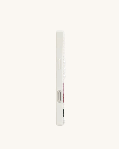 Tulip Faux Pearl Phone Case - White