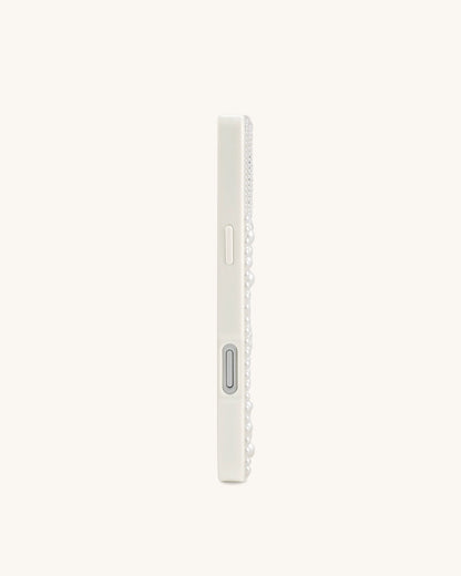 Lemon Slice Faux Pearl Phone Case - White
