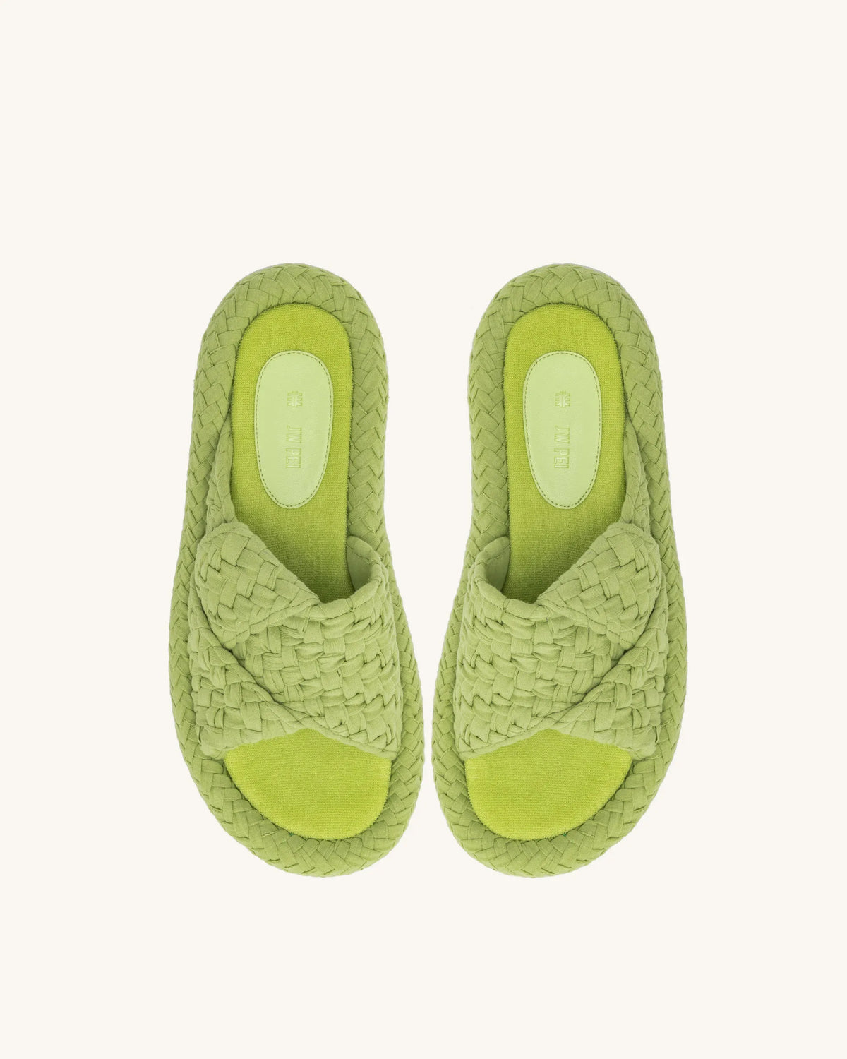Lilah Woven Platform Sandal - Lime Green