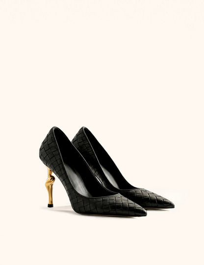 Hazel Woven Heels - Black