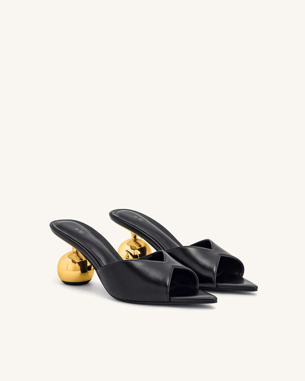 Ellie Sphere Heel Mules - Black