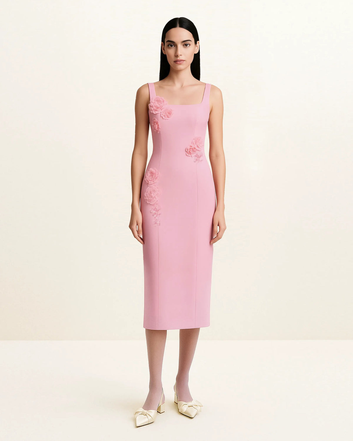 Garden Grace Sheath Dress - Pink
