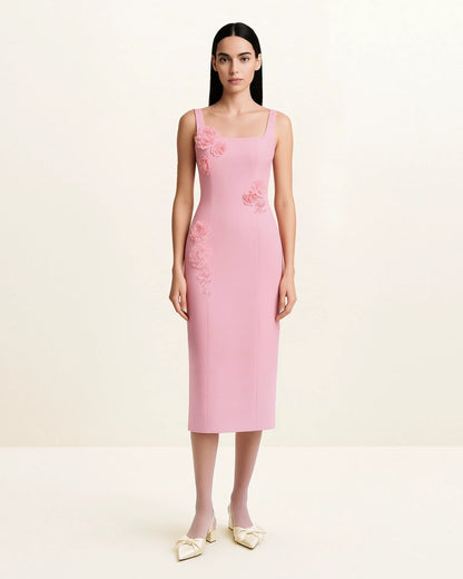 Garden Grace Sheath Dress - Pink