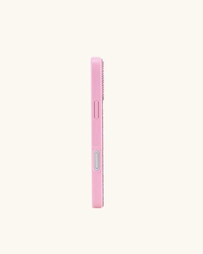Artificial Crystal Angel Wings Phone Case - Pink