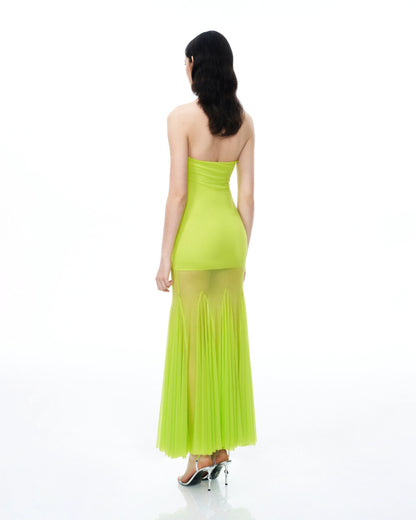 Thalassa Mesh Dress - Lime Green