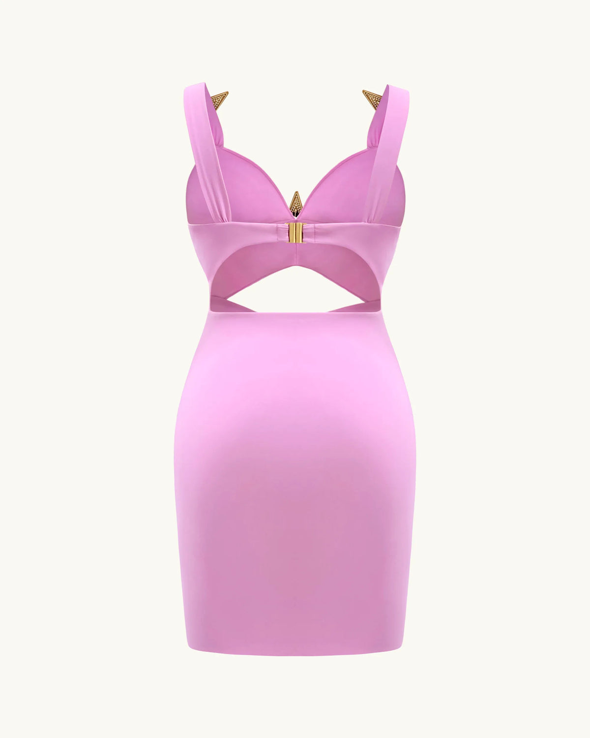 Mini Dress with Star Details - Pink