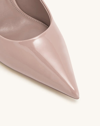 Thalina Patent Leather Pumps - Dusty Pink