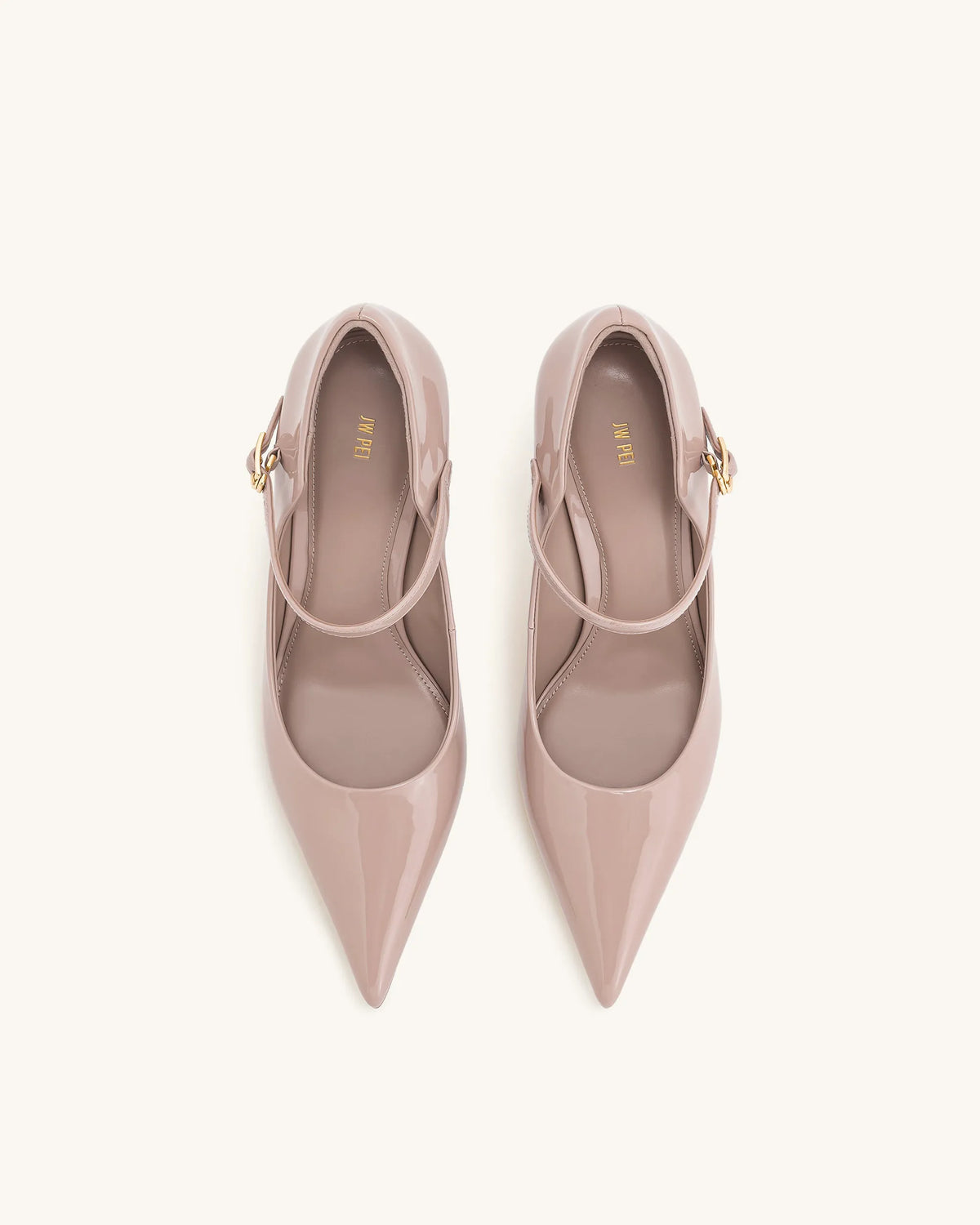 Thalina Patent Leather Pumps - Dusty Pink