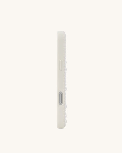 Pastel Seashell Pearl Phone Case - White