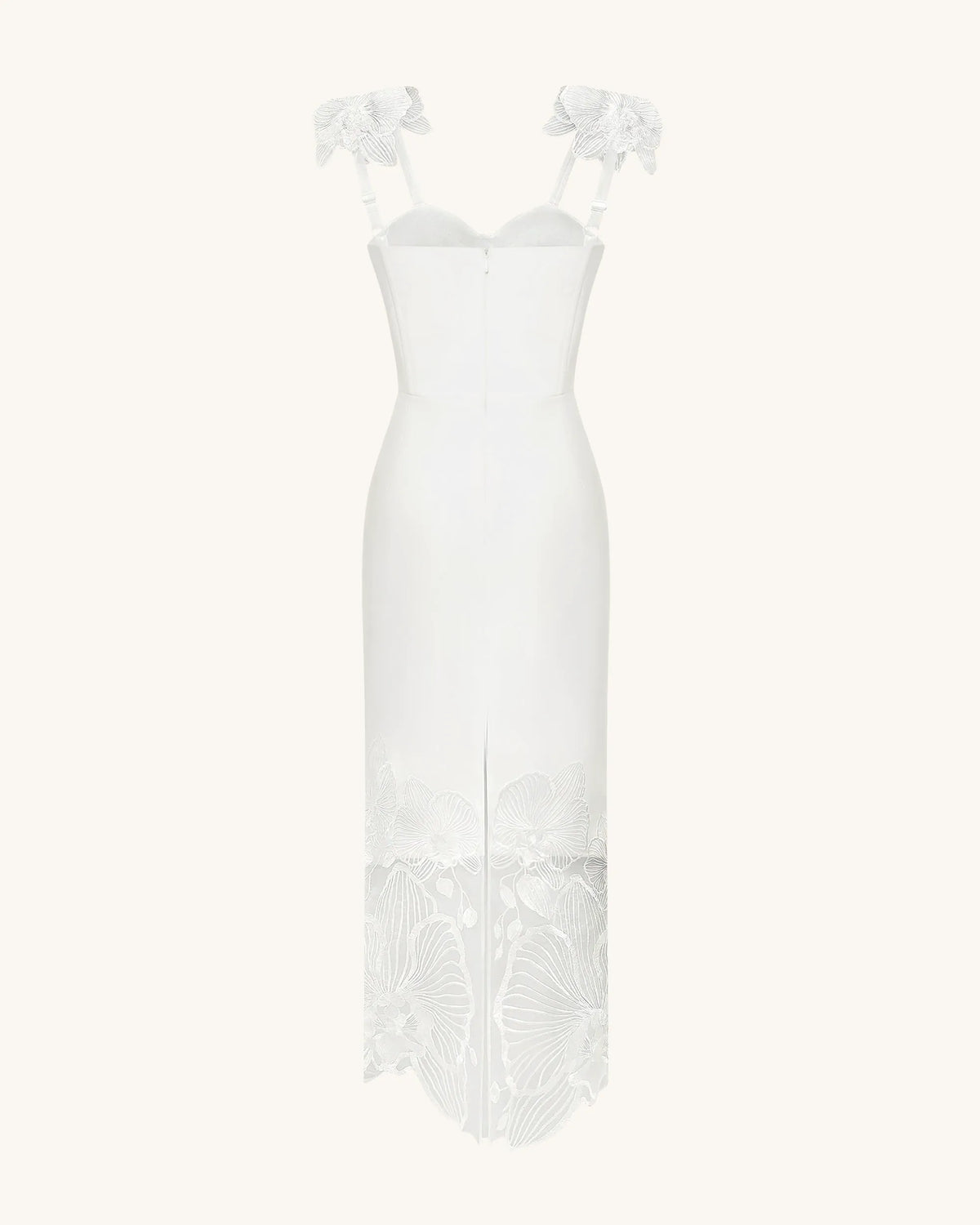 Orchid Embroidered Corset Dress - White