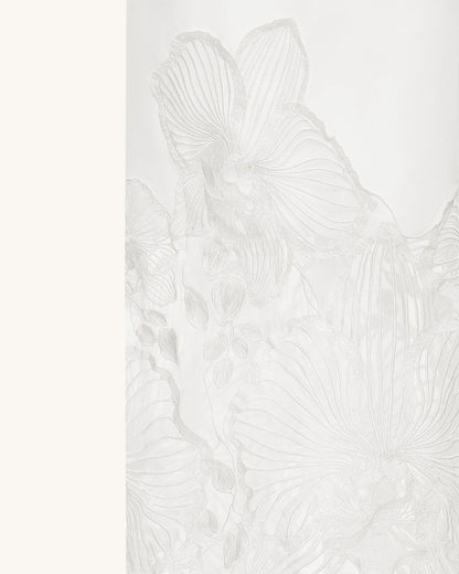 Orchid Embroidered Corset Dress - White