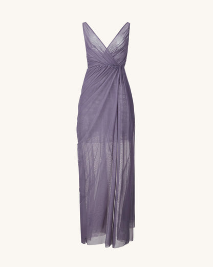 Luna Flowing Mesh Gown - Lavender