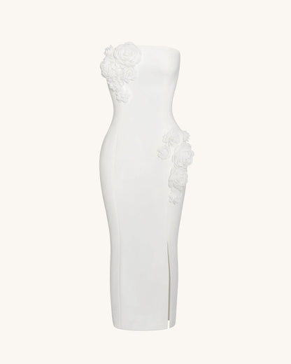 Petal Perfection Cocktail Dress - White