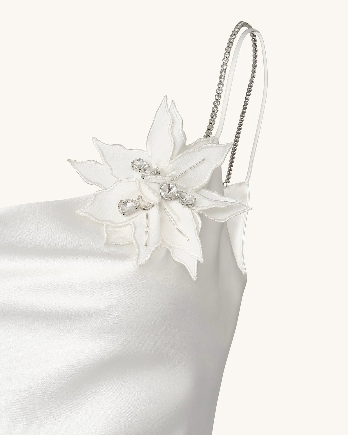 Crystal Flora Slip - White