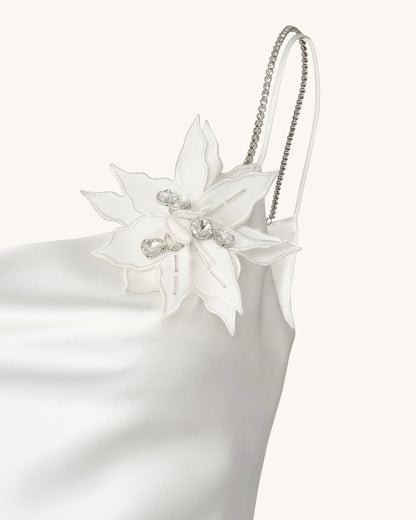 Crystal Flora Slip - White