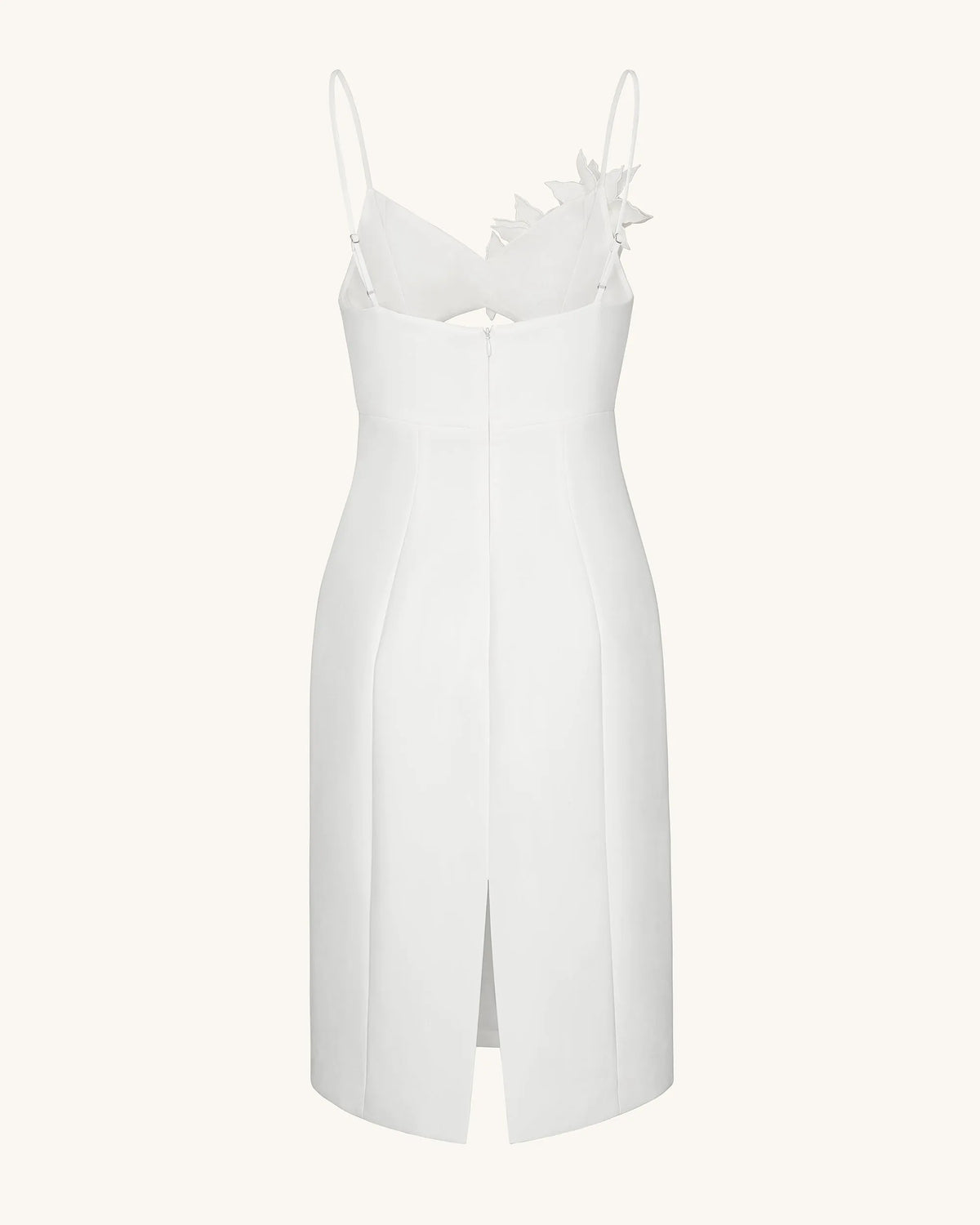 Bloom-Cut Contour Dress - White