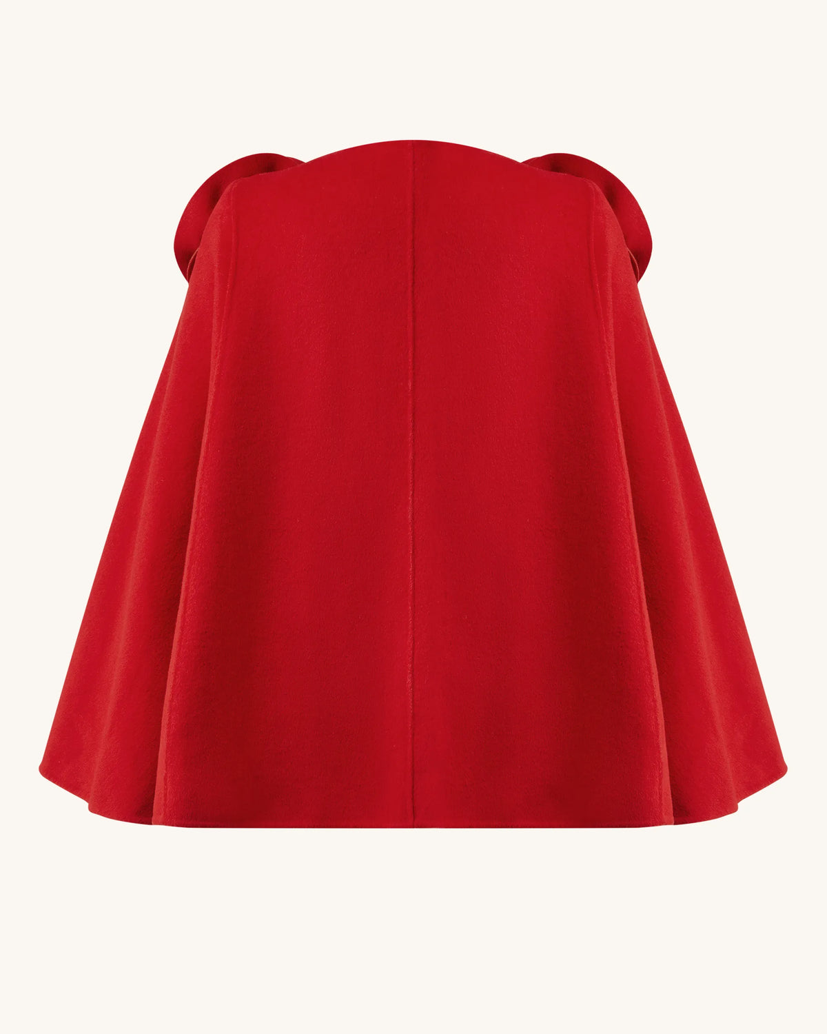 Clara Floral Applique Cape Coat - Red