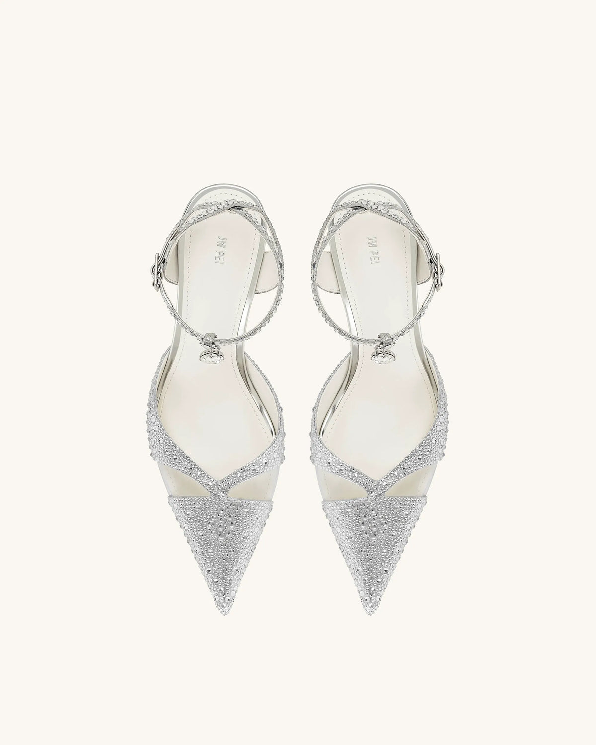 Haidi Artificial Crystal Pumps - Silver