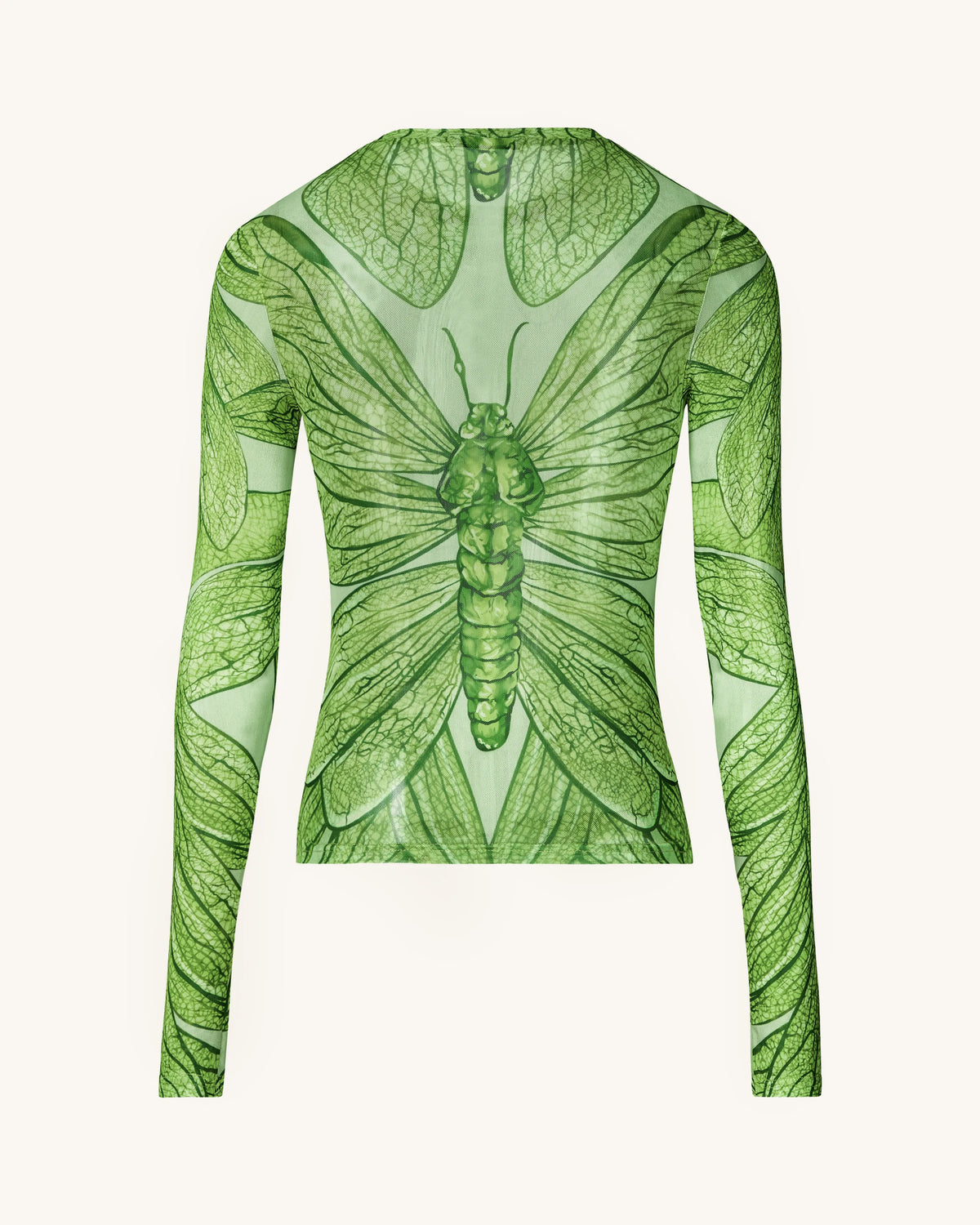 Dragonfly Vein Sheer Top - Green