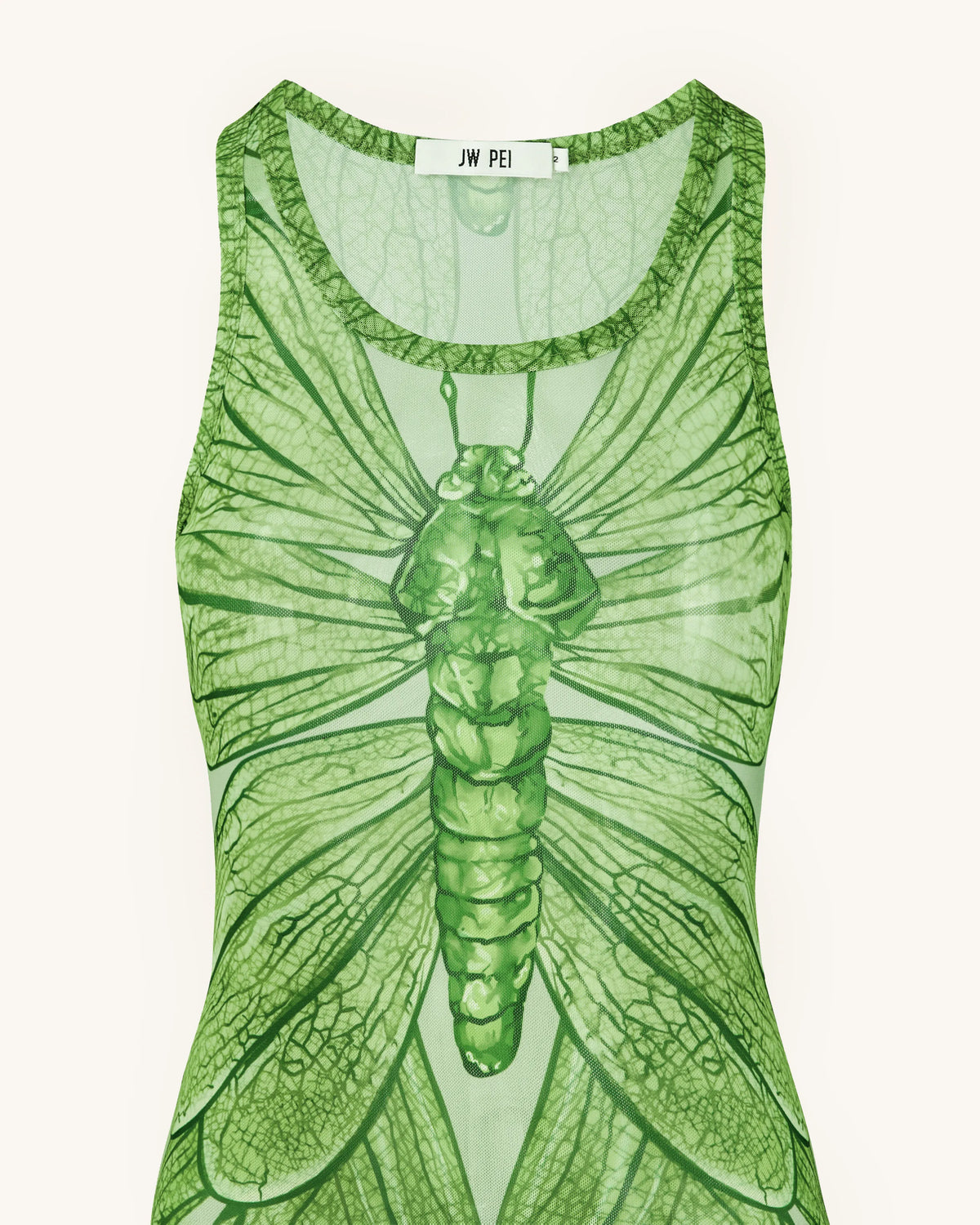 Dragonfly Axis Tank Mesh Dress - Green