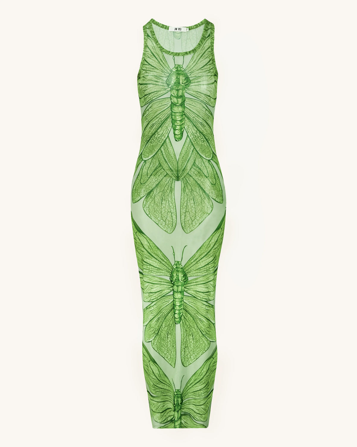 Dragonfly Axis Tank Mesh Dress - Green